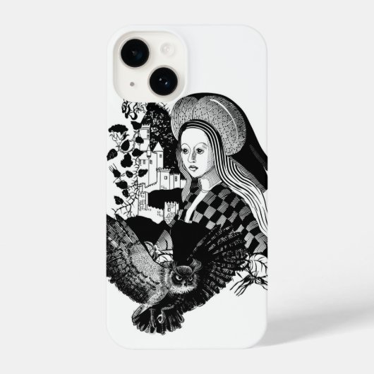 Coque Pour iPhone 14 Lady and Night Owl (Verso)