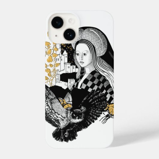 Coque Pour iPhone 14 Lady and Night Owl (Verso)