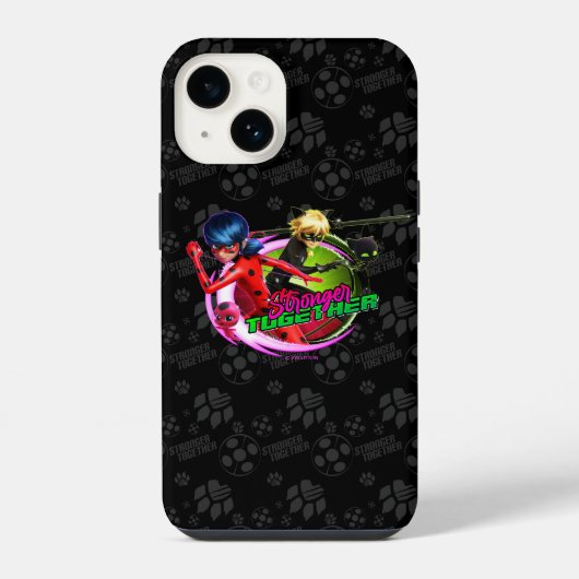 Coque Pour iPhone 14 Ladybug & Chat Noir | Plus Forts Ensemble (Verso)