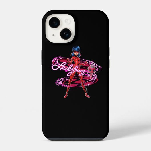Coque Pour iPhone 14 Ladybug et Tikki Graphic (Verso)
