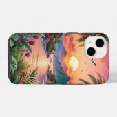 Coque Pour iPhone 14 Landscape Tropical Beach (Verso Horizontal)