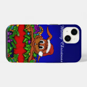 Coque Pour iPhone 14 Lapin de Noël (Verso Horizontal)