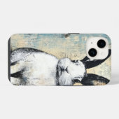 Coque Pour iPhone 14 Lapin en techniques mixtes (Verso Horizontal)