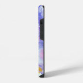 Coque Pour iPhone 14 Lavande et or Fluid Abstrait (Côté gauche)