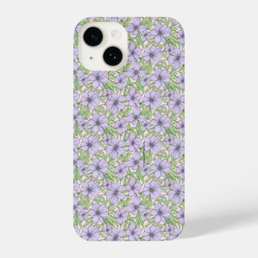 Coque Pour iPhone 14 Lavender Bloom Floral (Verso)