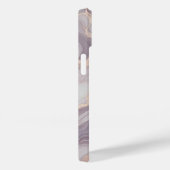 Coque Pour iPhone 14 Lavender Marble iPhone 14 Coque avec Veines Argent (Verso / Droite)