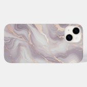 Coque Pour iPhone 14 Lavender Marble iPhone 14 Coque avec Veines Argent (Verso (horizontal))
