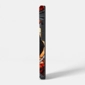 Coque Pour iPhone 14 Le vitrail du corbeau effrayant (Côté gauche)