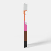 Coque Pour iPhone 14 Les années 70 couleur minimaliste bandes rétro Vin (Côté gauche)