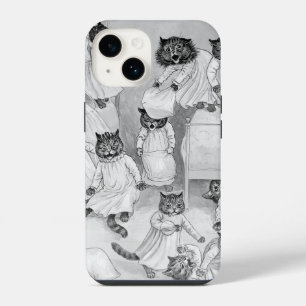 Coque Pour iPhone 14 Les chatons de Louis Wain dans le dortoir