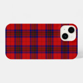 Coque Pour iPhone 14 Leslie tartan rouge bleu violet plaid (Verso Horizontal)