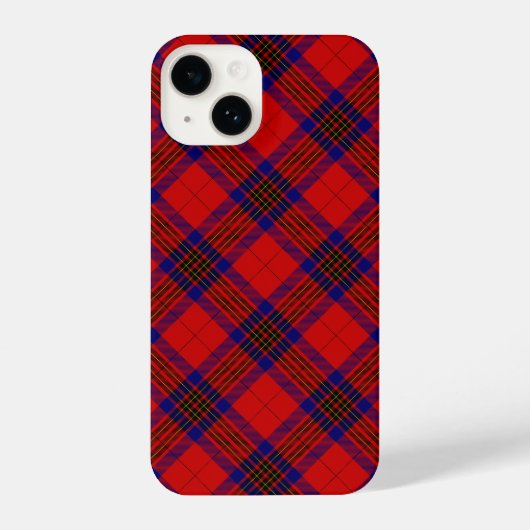 Coque Pour iPhone 14 Leslie tartan rouge bleu violet plaid (Verso)