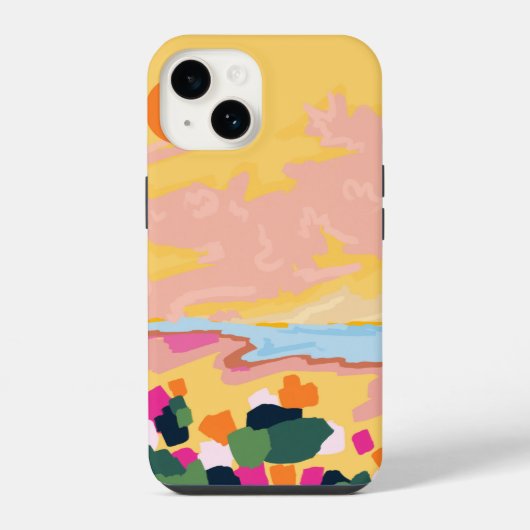 Coque Pour iPhone 14 L'étreinte du soleil (Verso)
