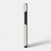 Coque Pour iPhone 14 Lettre neutre simple Taupe Monogramme initial (Côté gauche)