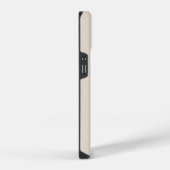 Coque Pour iPhone 14 Lettre neutre simple Taupe Monogramme initial (Côté droit)