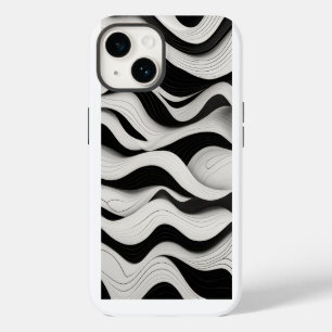 Coque Pour iPhone 14 Ligne artistique à motif ondulatoire