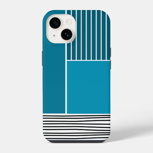 Coque Pour iPhone 14 Lignes abstraites (Verso)