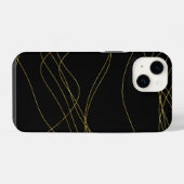 Coque Pour iPhone 14 Lignes dorées Classy (Verso Horizontal)