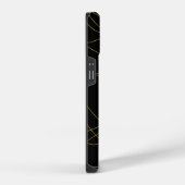 Coque Pour iPhone 14 Lignes dorées Classy (Côté droit)