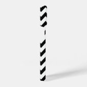 Coque Pour iPhone 14 Lignes simples de motif en chevron noir Monogram (Côté droit)