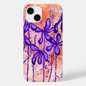 Coque Pour iPhone 14 Lilies encrées Ciel tropical iPhone 14 Coque (Verso)