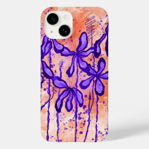 Coque Pour iPhone 14 Lilies encrées Ciel tropical iPhone 14 Coque