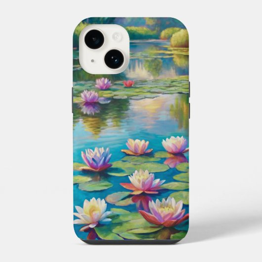 Coque Pour iPhone 14 Lilies in the River (Verso)