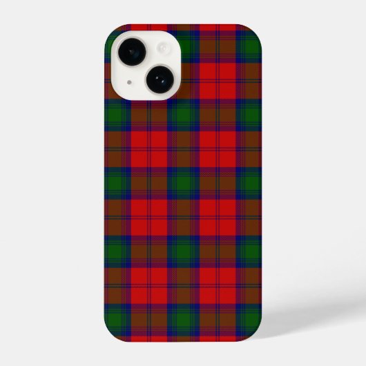 Coque Pour iPhone 14 Lindsay tartan rouge vert plaid (Verso)