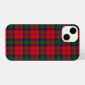 Coque Pour iPhone 14 Lindsay tartan rouge vert plaid (Verso Horizontal)