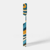 Coque Pour iPhone 14 Liquid Swirl Ochre Blue Trippy Pattern (Côté droit)