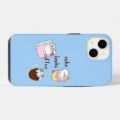 Coque Pour iPhone 14 Livres de gâteau Café (Verso Horizontal)