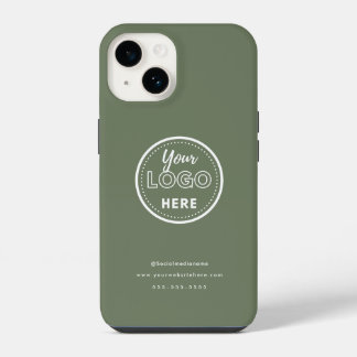 Coque Pour iPhone 14 Logo de marque professionnelle minimaliste Sage ve