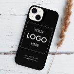 Coque Pour iPhone 14 Logo Professionnel Noir simple<br><div class="desc">Ajoutez votre logo.</div>