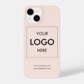 Coque Pour iPhone 14 Logo professionnel rose vierge (Verso)