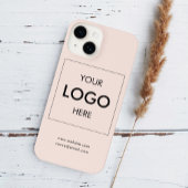 Coque Pour iPhone 14 Logo professionnel rose vierge