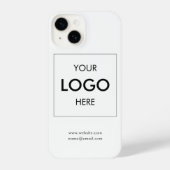 Coque Pour iPhone 14 Logo Professionnel Simple Blanc (Verso)