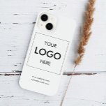 Coque Pour iPhone 14 Logo Professionnel Simple Blanc<br><div class="desc">Ajoutez votre logo.</div>