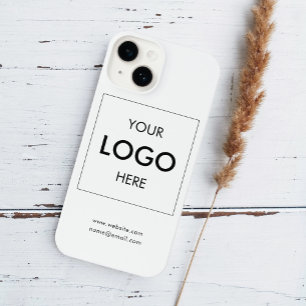 Coque Pour iPhone 14 Logo Professionnel Simple Blanc