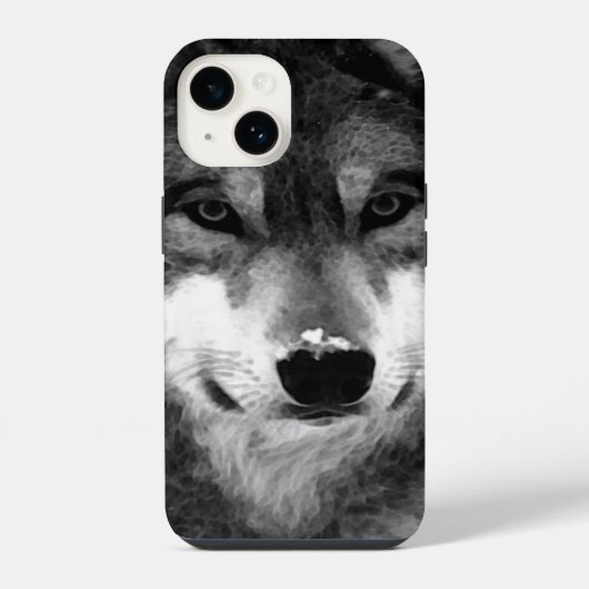 Coque Pour iPhone 14 Loup (Verso)