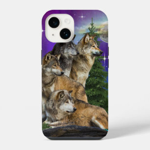 Coque Pour iPhone 14 Loup et Lune