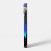 Coque Pour iPhone 14 loup et lune (Côté gauche)