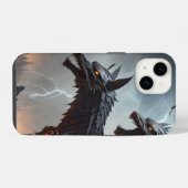 Coque Pour iPhone 14 Loups Cyborgs de Foudre (Verso Horizontal)