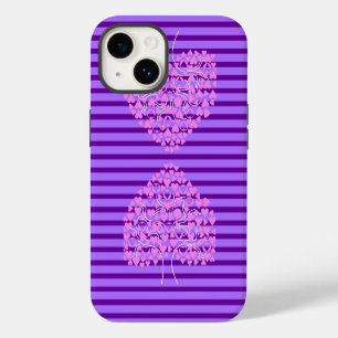 Coque Pour iPhone 14 Love Tree Purple coque iphone de coeur