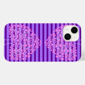 Coque Pour iPhone 14 Love Tree Purple coque iphone de coeur (Verso (horizontal))
