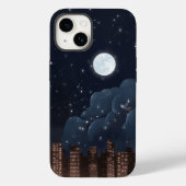 Coque Pour iPhone 14 Lune, Empire State Night Sky | Coque iPhone 14 | (Verso)