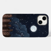 Coque Pour iPhone 14 Lune, Empire State Night Sky | Coque iPhone 14 | (Verso (horizontal))