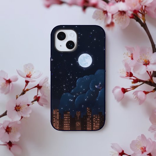 Coque Pour iPhone 14 Lune, Empire State Night Sky | Coque iPhone 14 |
