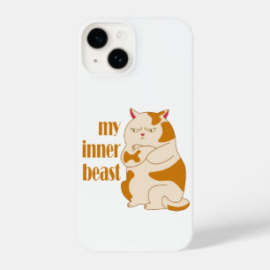 Coque Pour iPhone 14 Ma bête intérieure fainéante citation de motivatio