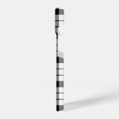 Coque Pour iPhone 14 MacFarlane tartan noir blanc plaid (Côté gauche)