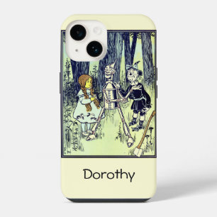 Coque Pour iPhone 14 Magicien d'Oz vintage, Dorothy rencontre l'Homme d